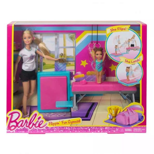 MATTEL BARBIE Игровой набор с куклой Искусный гимнаст - 3