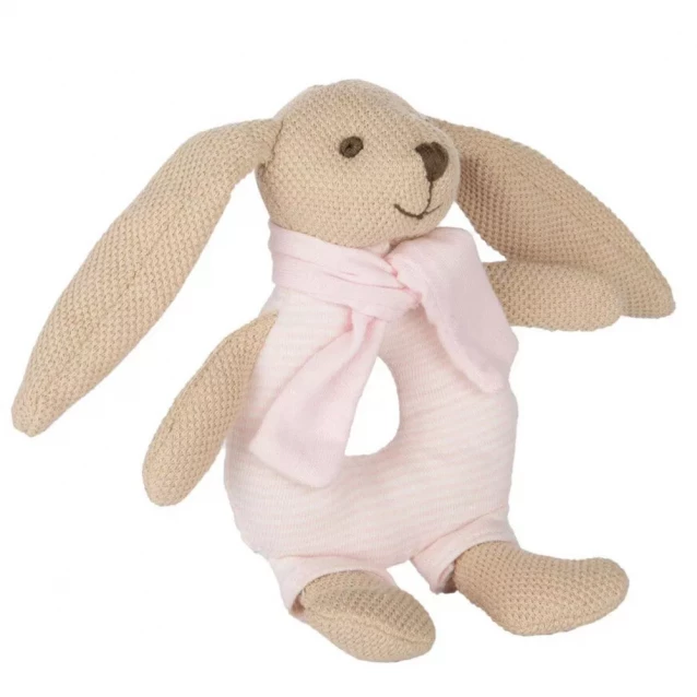 Canpol babies Игрушка-погремушка мягкая Кролик - розовая - 4