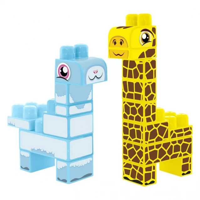 Конструктор Wader Baby Blocks Safari Жираф и лама (41500) - 2