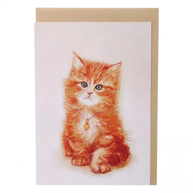 Открытка поздравительная Kinza Рыжий котенок (FZ002) - 1