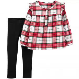 Комплект кофта з довгим рукавом та штани для дiвчинки Carter's 88-93 см (2M701910_2T) - для дітей