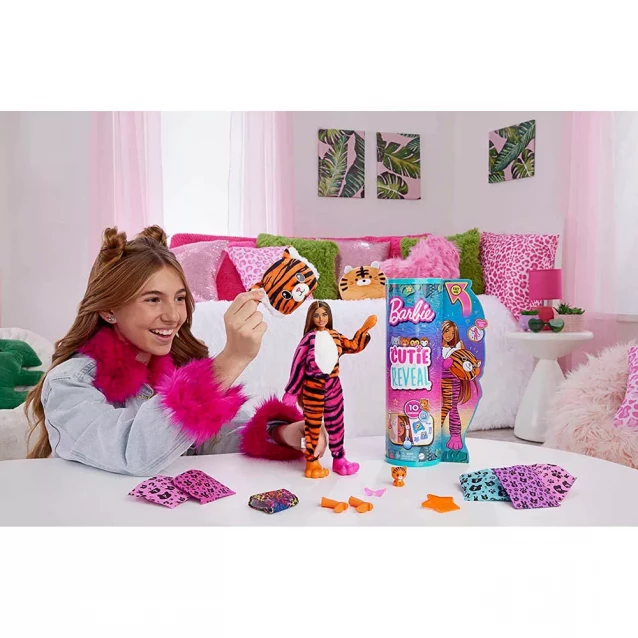 Кукла Barbie Cutie Reveal Друзья из джунглей Тигренок (HKP99) - 6