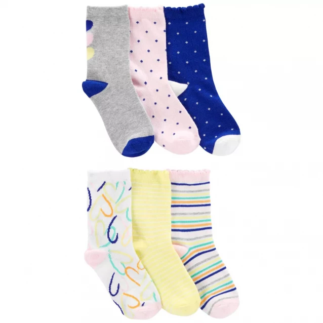 Шкарпетки Carter`s 6 шт для дівчинки 2-4 років, 88-105 cm (2N111510_2T4T) - 1