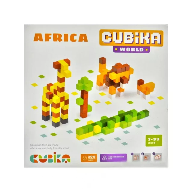 CUBIKA Дерев’яний конструктор Cubika World «Африка» - 2