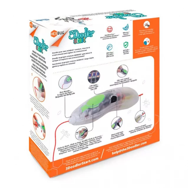 3D-ручка 3Doodler Start для дитячої творчості - HEXBUG (328707) - 3