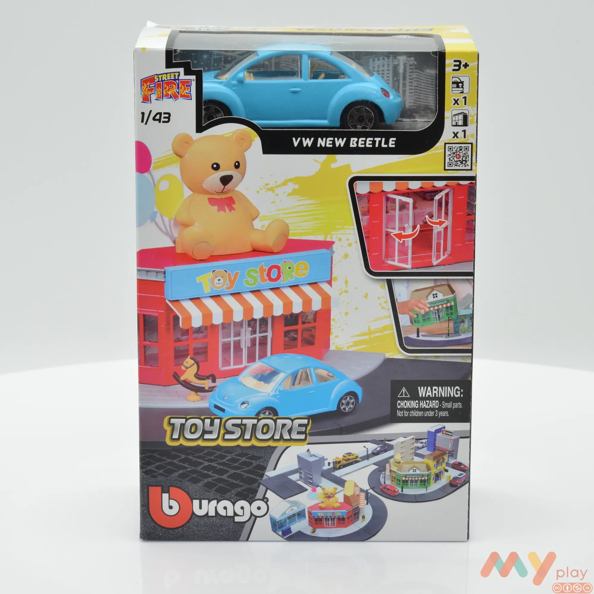 Ігровий набір серії Bburago City - МАГАЗИН ІГРАШОК (магазин іграшок, автомобіль 1:43) - ФОТО в 360° - 1