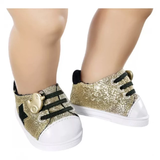 Zapf Взуття для ляльки BABY BORN - БЛИСКУЧІ КЕДИ (золотисте) 826997-1 - 3