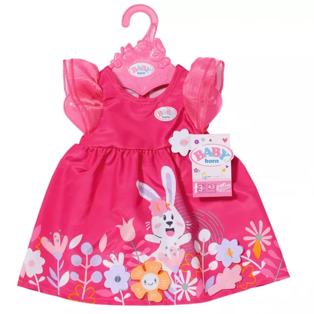 Одежда для куклы Baby Born Платье с цветами 43 см (832639) - 7