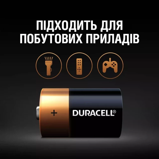 Батарейки лужні Duracell D 2 шт (81545439/5005987/5014435) - 5