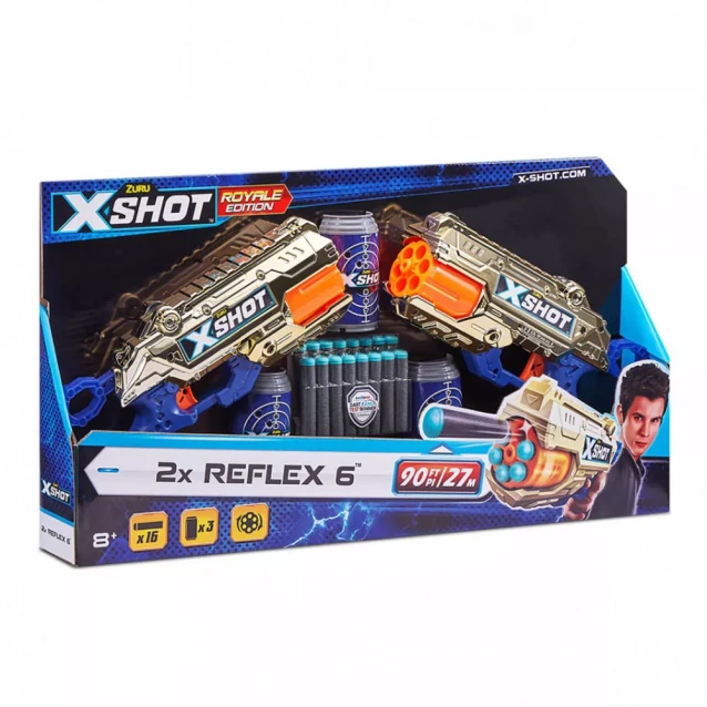 Набір бластерів X-Shot Excel Reflex 6 Golden (36480Z) - 6