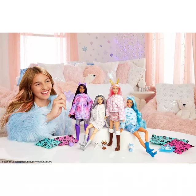 Кукла Barbie Cutie Reveal Зимний блеск Полярный медвежонок (HJL64) - 6