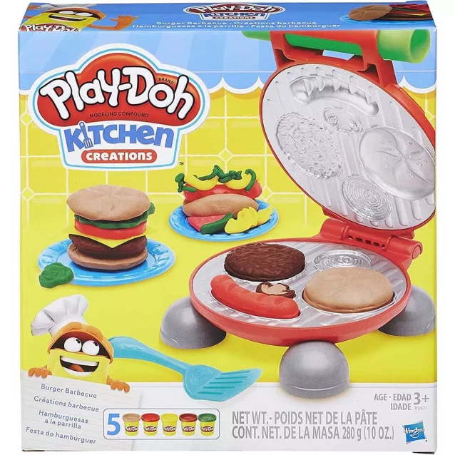 Набор для творчества с пластилином Play-Doh Бургер гриль (B5521) - 1