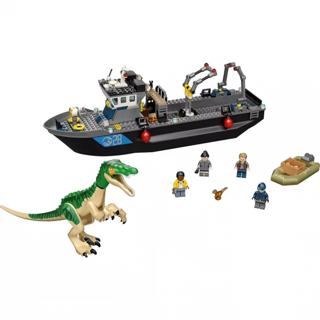 LEGO Конструктор Втеча динозавра барионіксана на човні 76942 - 10