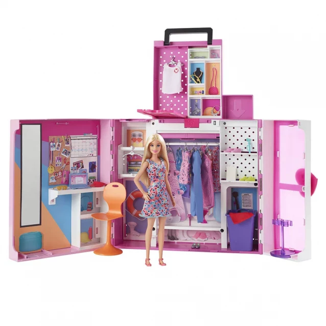 Двухэтажный шкаф мечты с куклой Barbie (HGX57) - 1
