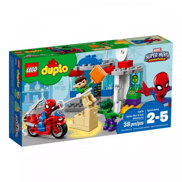 Конструктор LEGO Duplo Пригоди Людини-Павука І Халка (10876) - 2