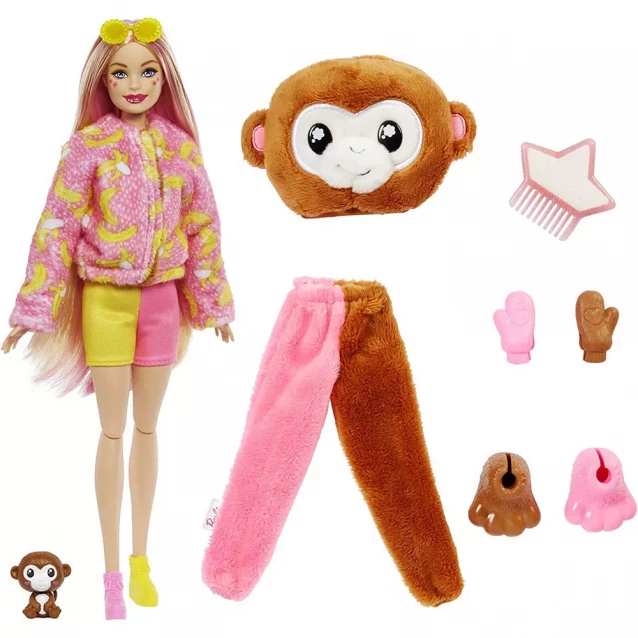 Кукла Barbie Cutie Reveal Друзья из джунглей Обезьяна (HKR01) - 3