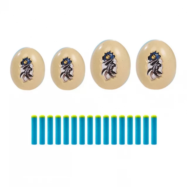 Zuru X-Shot Скорострільний бластер DINO Striker (2 середніх яйця, 2 маленьких яйця, 16 патронів) 4860 - 3