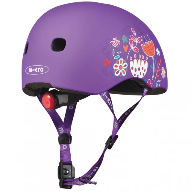 Захисний шолом Micro Розмір M 52-56 см фіолетовий з квітами (AC2138BX) - 5