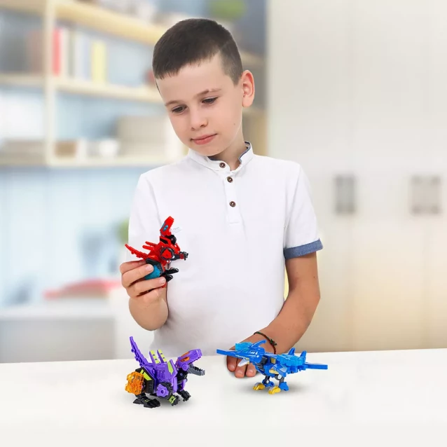 Динозавр-трансформер Dinoster Раптор-Бот червоний (EU580840-1) - 9