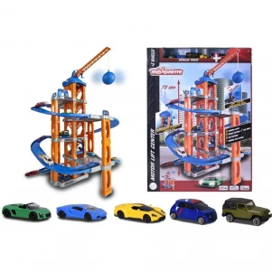 Ігровий набір Majorette "Авто центр", моторизований ліфт, 5 рівнів, 5 машин, 5+ дитяча іграшка