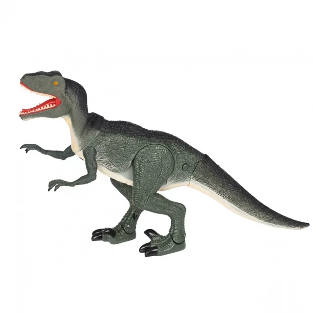 Динозавр SAME TOY Dinosaur Planet Велоцираптор зелений, світло, звук, без п/к (RS6128Ut) - 1