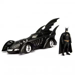 Машина металева Jada "Бетмен назавжди (1995)" Бетмобіль з фігуркою Бетмена, масштаб 1:24, 8+ дитяча іграшка
