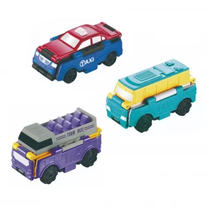 Ігровий набір  машинки 2-в-1 Міський транспорт (3 елементи) дитяча іграшка