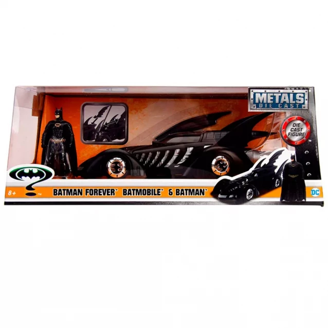 Машина металева Jada "Бетмен назавжди (1995)" Бетмобіль з фігуркою Бетмена, масштаб 1:24, 8+ - 5