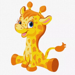 Набір для розпису по номерах Ideyka Маленький жираф 30х30 см (KHO6085) дитяча іграшка