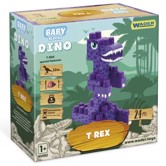 Конструктор Wader Baby Blocks Dino Т-рекс (41496) - 1