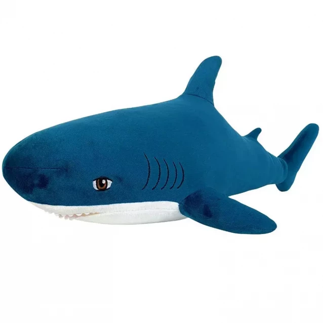 Игрушка плюшевая Акула бирюзовая, 100 см - 1