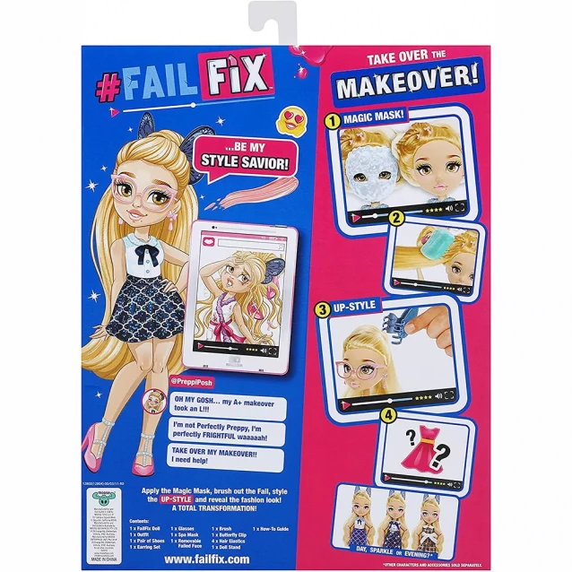 FAILFIX Игровой набор с куклой серии "TOTAL Makeover" - ШКОЛЬНИЦА - 9