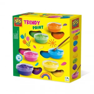 Гуаш - ТРЕНДОВІ КОЛЬОРИ (6 кольорів, у пластикових баночках) дитяча іграшка
