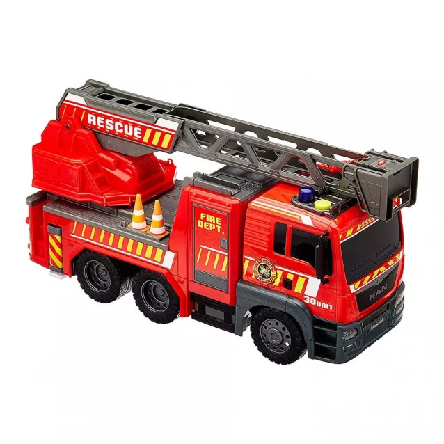 DICKIE TOYS Пожарная машина «MAN», с лестницей 55-71 см, со звук. и свет. эффектами, 54 см, 3 - 1