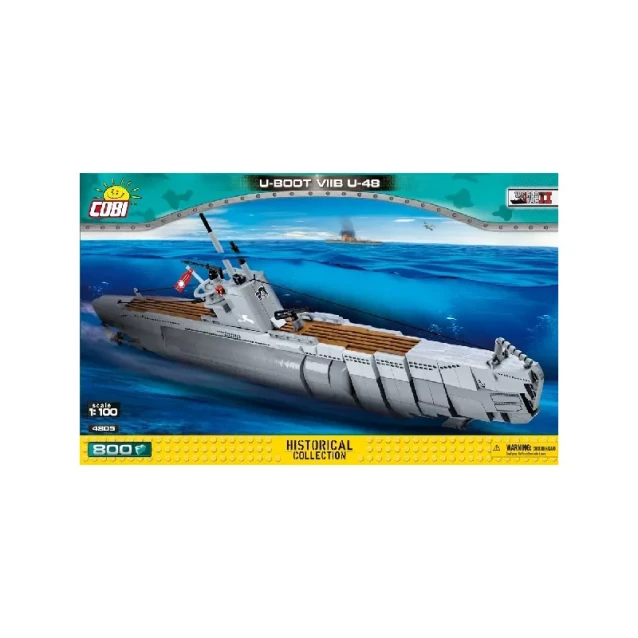 Конструктор COBI Підводний човен U-48, 800 деталей - 1