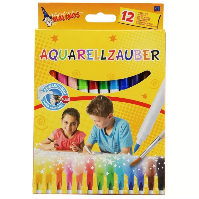 MALINOS Акварельные фломастеры Aquarellzauber на водной основе 12 шт - 2