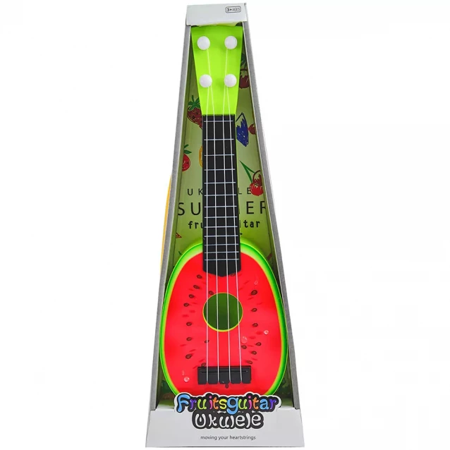 Shantou Іграшка гітара арт. 77-06B1, кавун, у коробці 41.5×15×5.3 см 77-06B1 - 2