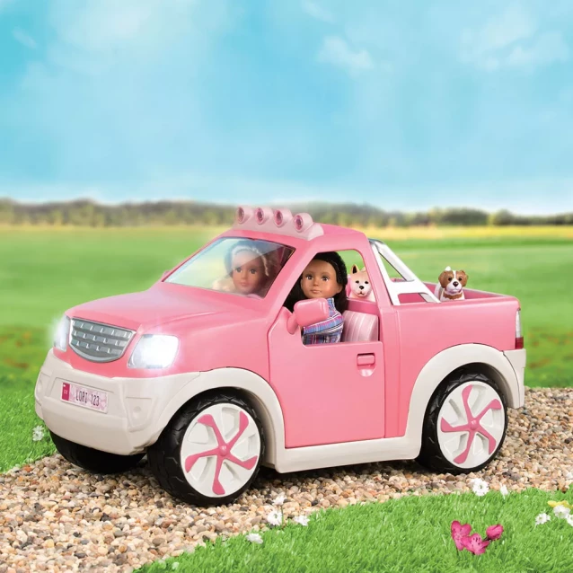 Lori Транспорт для ляльок Джип рожевий з FM радіо LO37033Z LO37033Z - 3