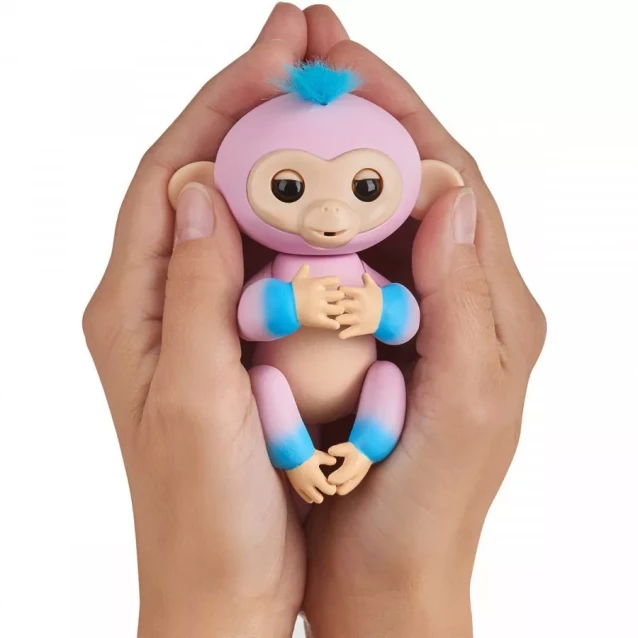 Fingerlings Двухцветная ручная обезьянка розово-синяя - 2