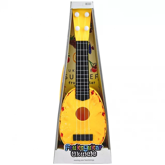Игрушка гитара арт. 77-06B2, ананас, в коробке 41.5×15×5.3 см - 2