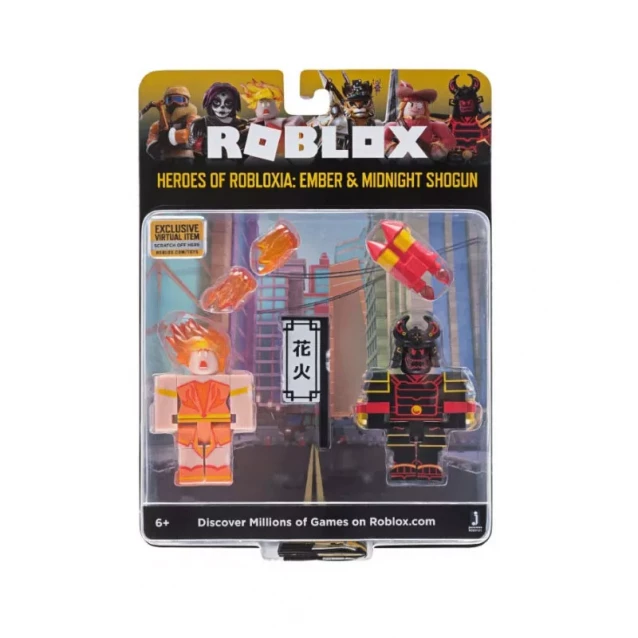 JAZWARES Roblox Набір Game Packs Heroes of Robloxia: Ember & Midnight Shogun W4 - 1