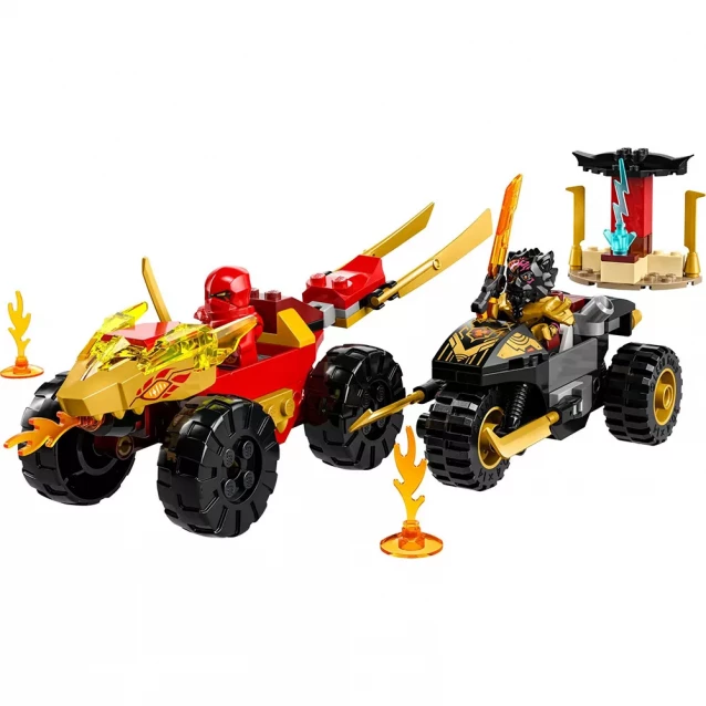 Конструктор LEGO Ninjago Автомобильная и байковая битва Кая и Раса (71789) - 3