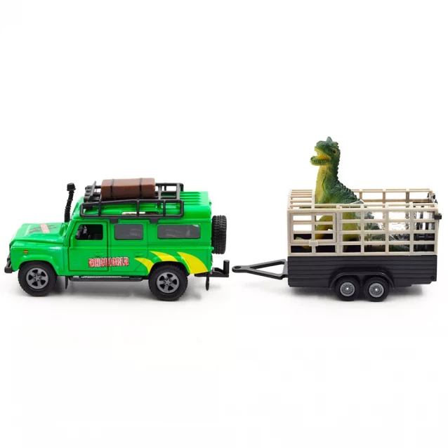 Автомодель TechnoDrive Land Rover з причепом і динозавром (520178.270) - 2