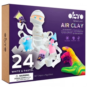 Набір повітряної глини Okto White & pastel 24 кольори (20024) дитяча іграшка