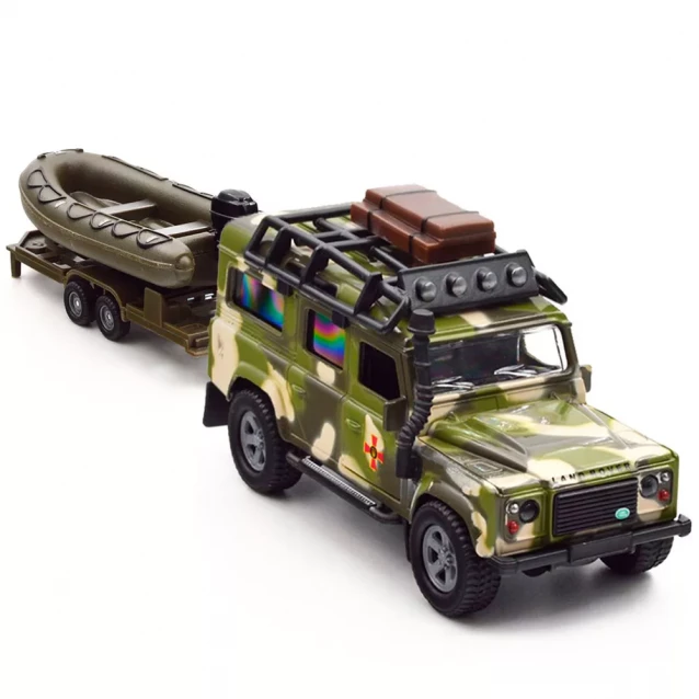 Автомодель TechnoDrive Land Rover Defender Мілітарі з причеплм і човном (520191.270) - 7
