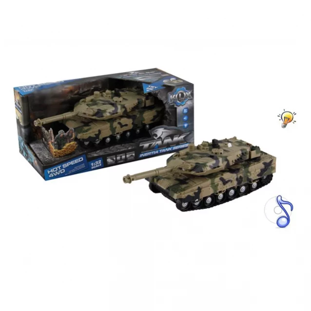 SHANTOU JINXING Іграшка танк інерційний (1:32, світло, звук) - 1