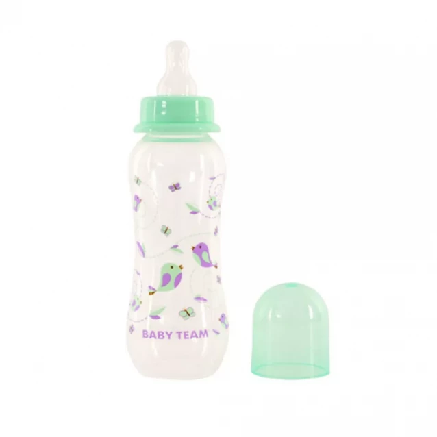 Бутылочка для кормления Baby Team с талией и силиконовой соской 250 мл, 0+ (1121) - 5