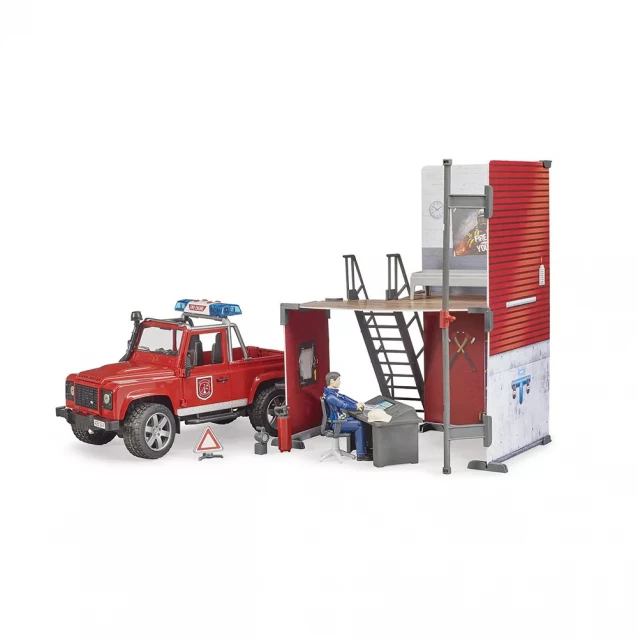 Іграшковий набір пожежна станція з Land Rover Defender - 3