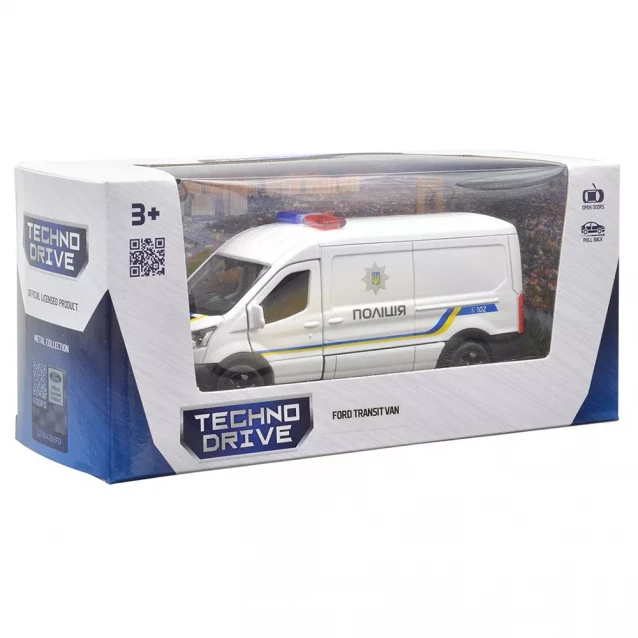 Автомодель TechnoDrive Ford Transit VAN Поліція (250343U) - 10
