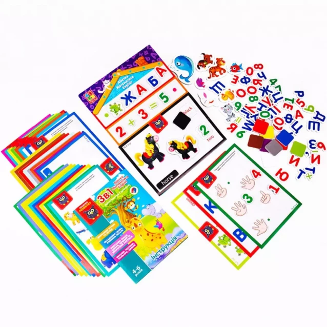 Игра магнитная Vladi-Toys 3в1 English Алфавит Математика (VT5412-04) - 2
